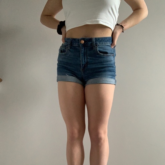 Hi-Rise “Shortie” Jean Shorts - Picture 2 of 2